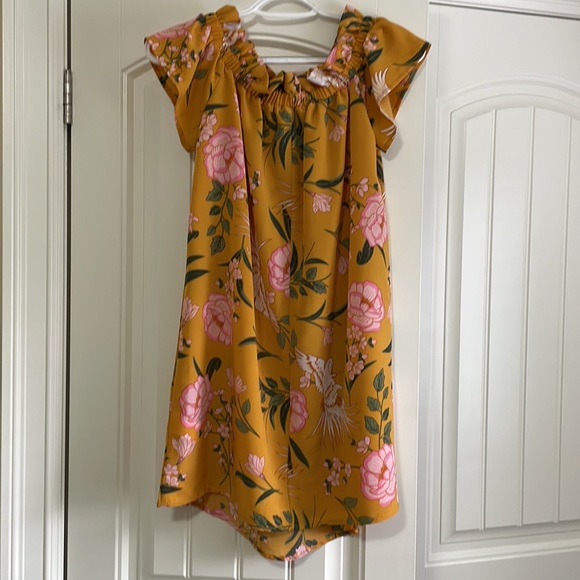 Yellow Floral Dress - Picture 2 of 3